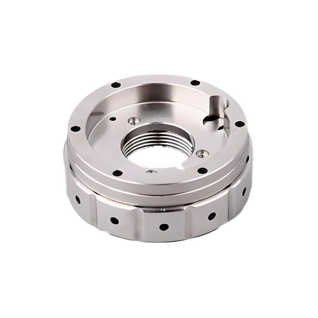 Op maat vervaardigd, met CNC-bewerkte 5-assige aluminium flensonderdeel met schroefdraad | Precisiedraaien...